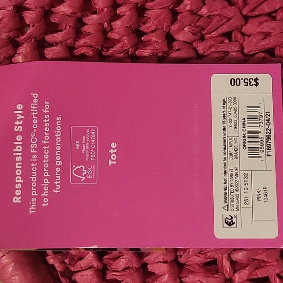 NWT pink beach tote - Picture 4 of 5